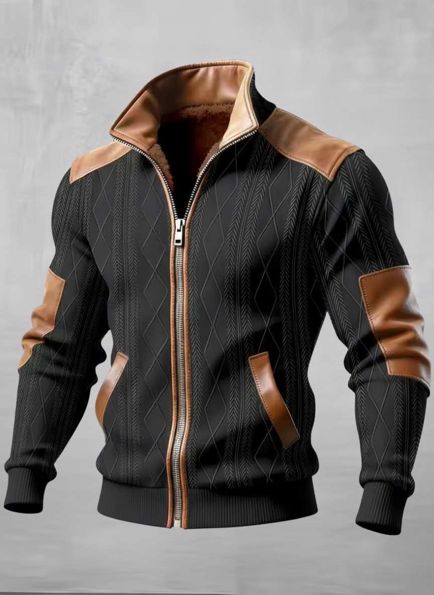 Men's Leather Jacket - Sjajeli