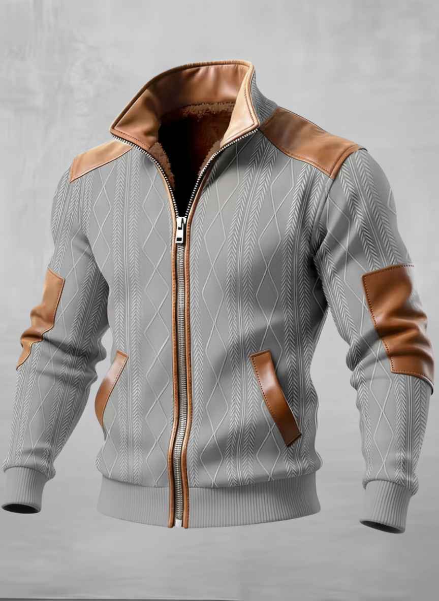 Men's Leather Jacket - Sjajeli