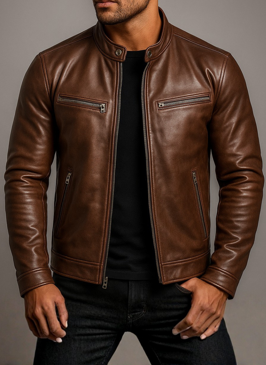 Men's Leather Jacket - Bargen
