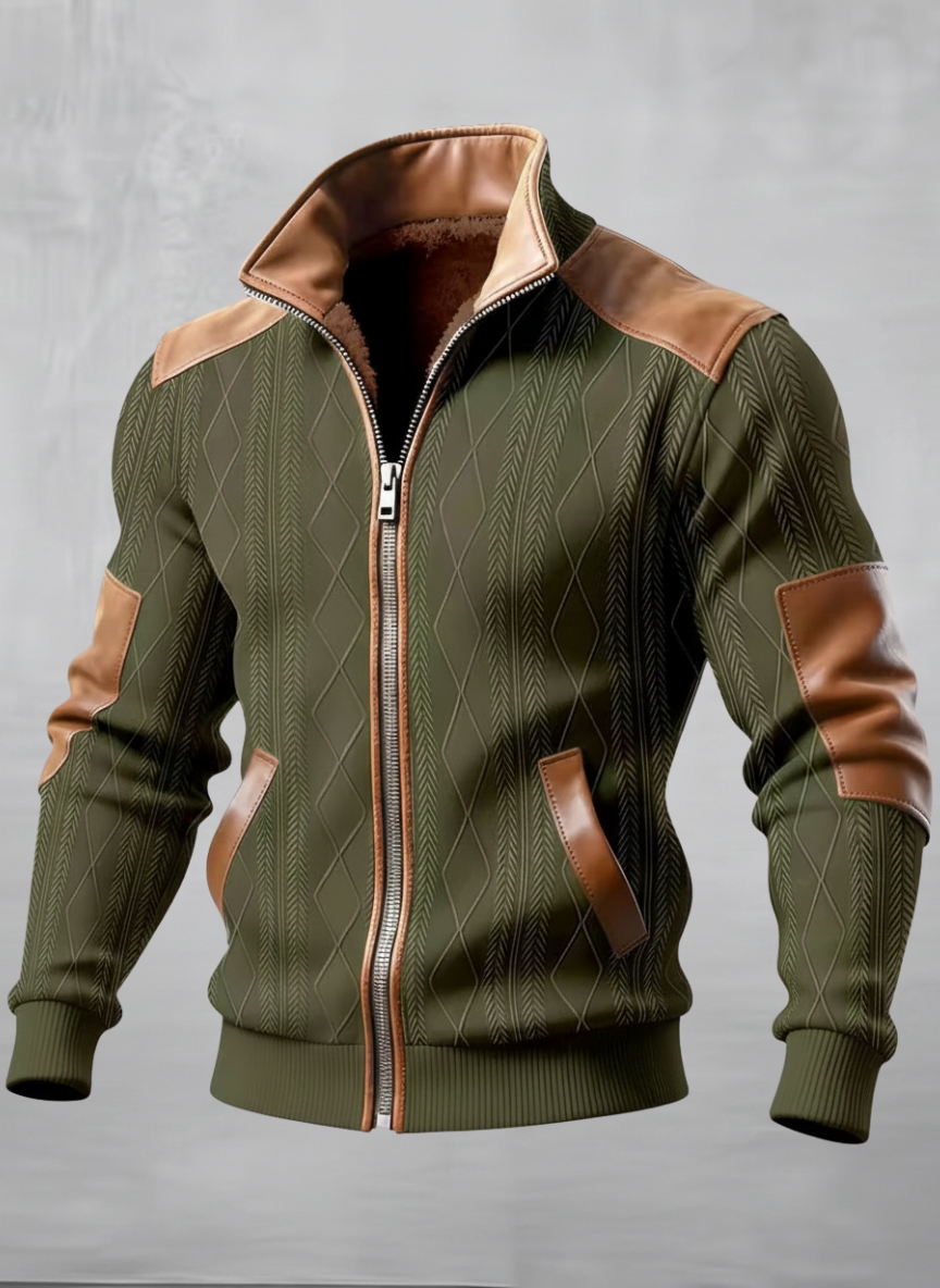 Men's Leather Jacket - Sjajeli