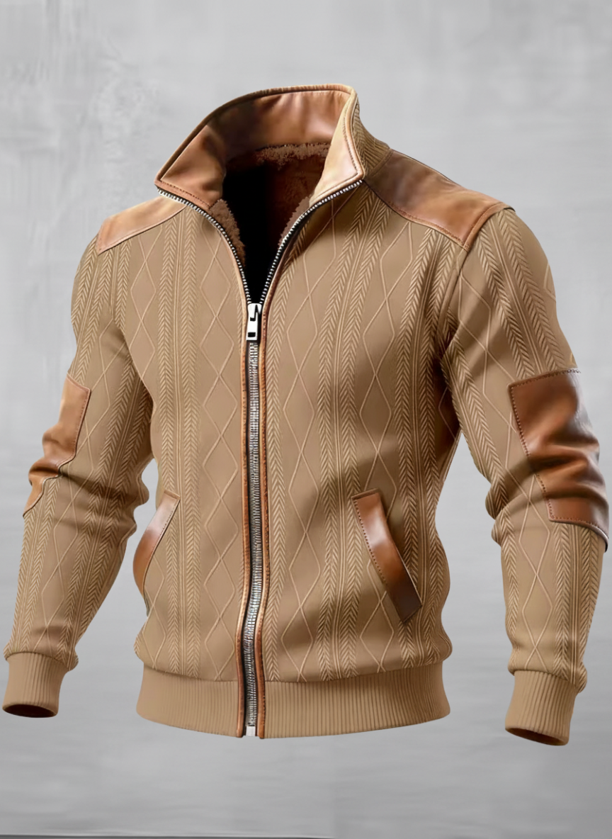 Men's Leather Jacket - Sjajeli