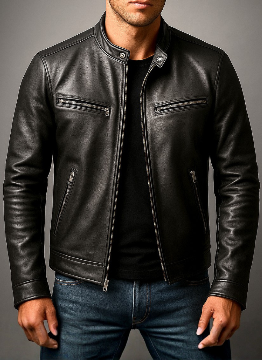 Men's Leather Jacket - Bargen
