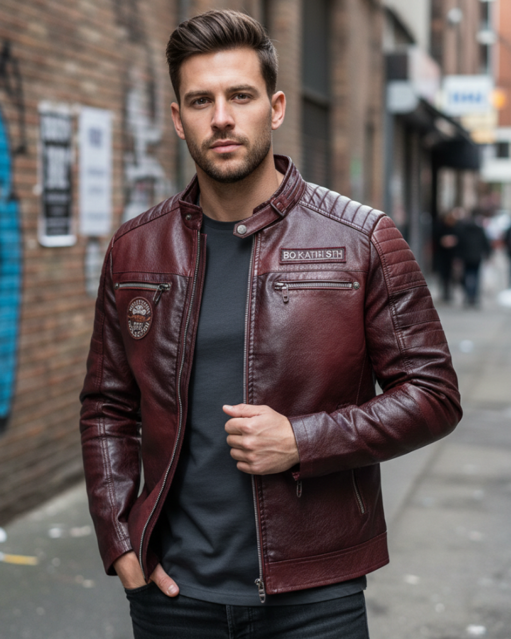 Men's Leather Jacket - Vienna