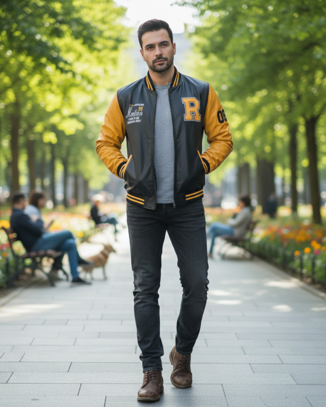 Men's Leather Jacket - Barcelona