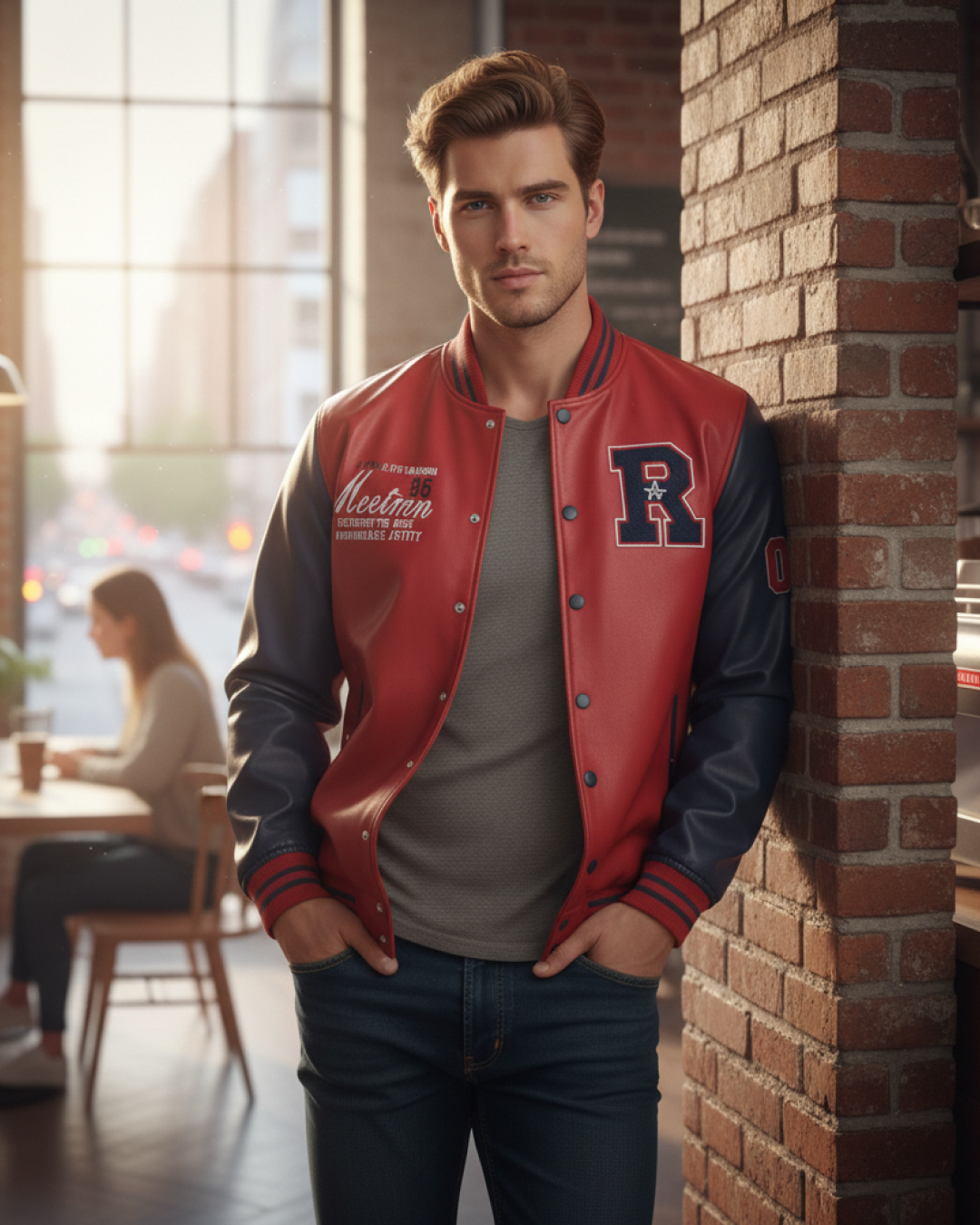 Men's Leather Jacket - Barcelona