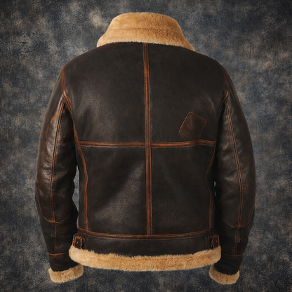 Premium leather Aviator Jacket + Gift