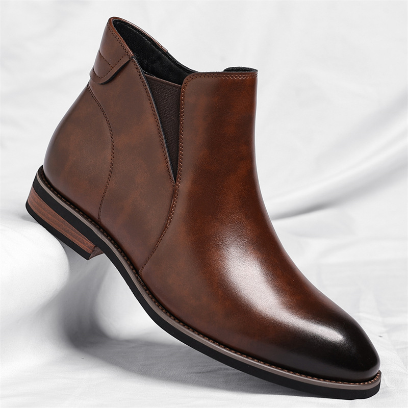 Cristiano Faux Leather Chelsea Boots