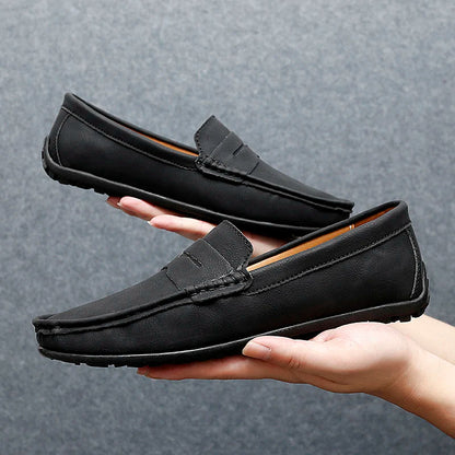 Corvane Faux Leather Loafers