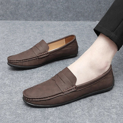 Corvane Faux Leather Loafers