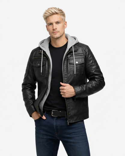 Men's Leather Jacket - Vanda
