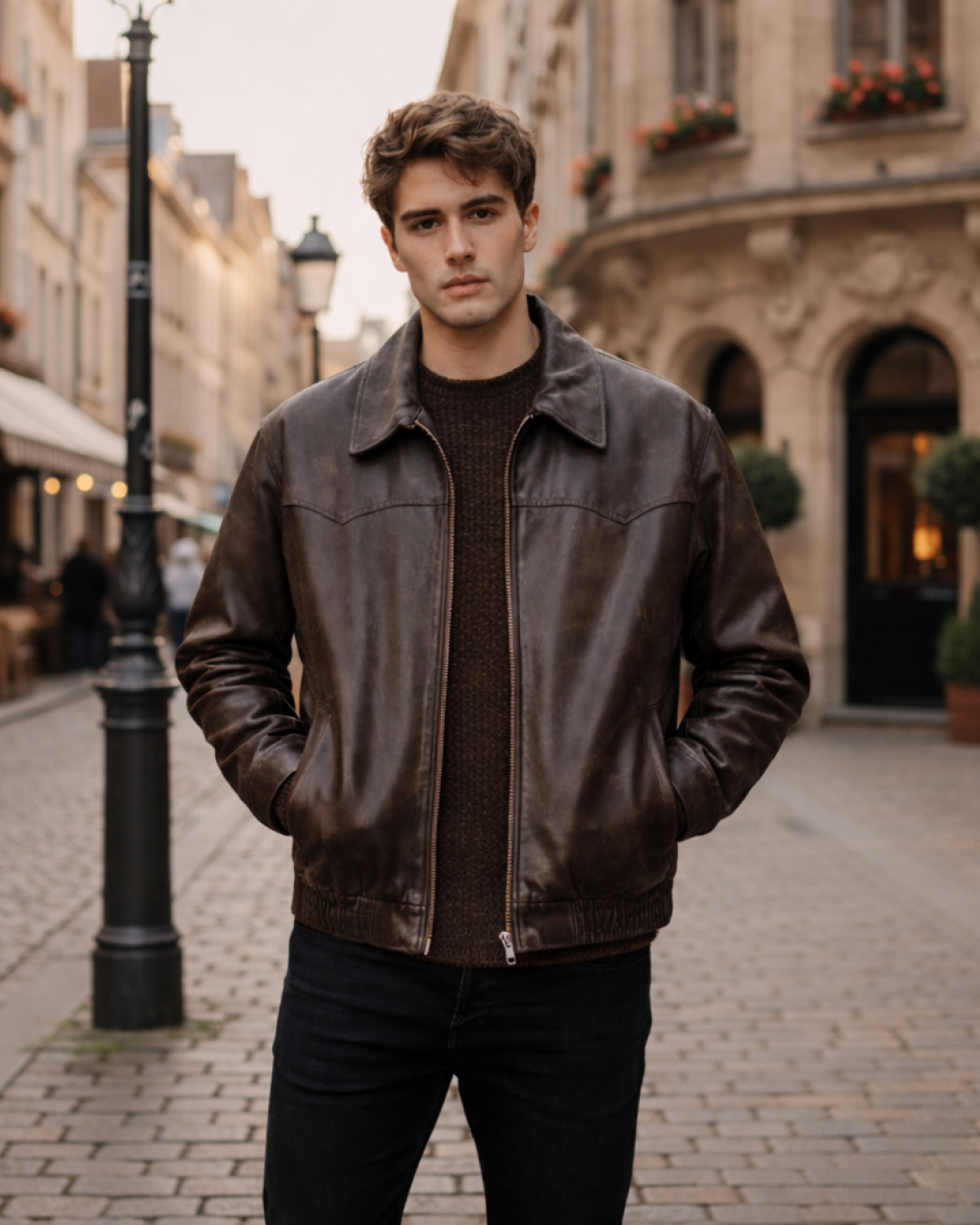 Men's Leather Jacket - Brussels