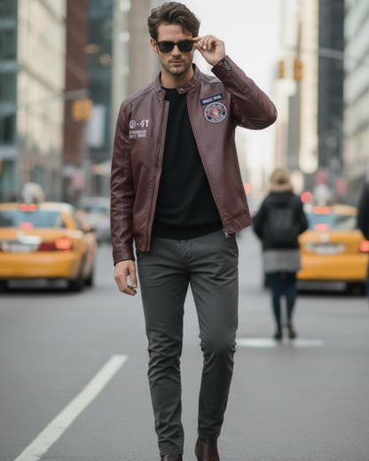 Men's Leather Jacket - Esrange
