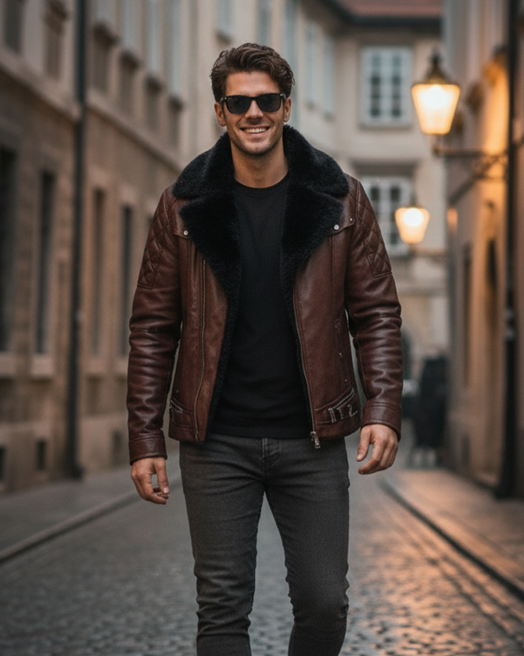 Men's Leather Jacket - Moscow