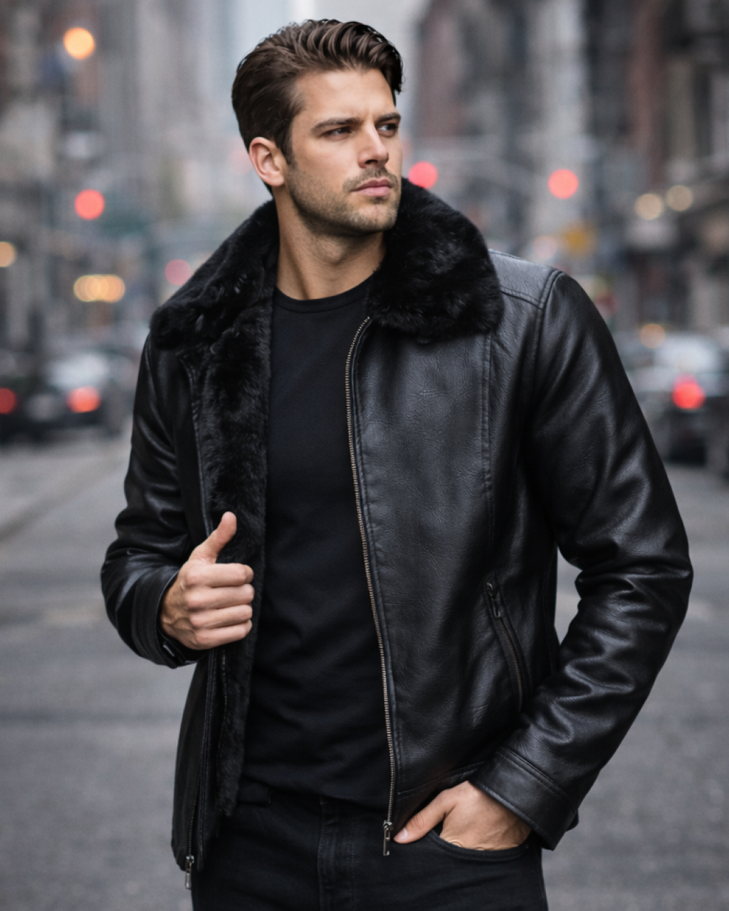 Men's Leather Jacket - Stockholm