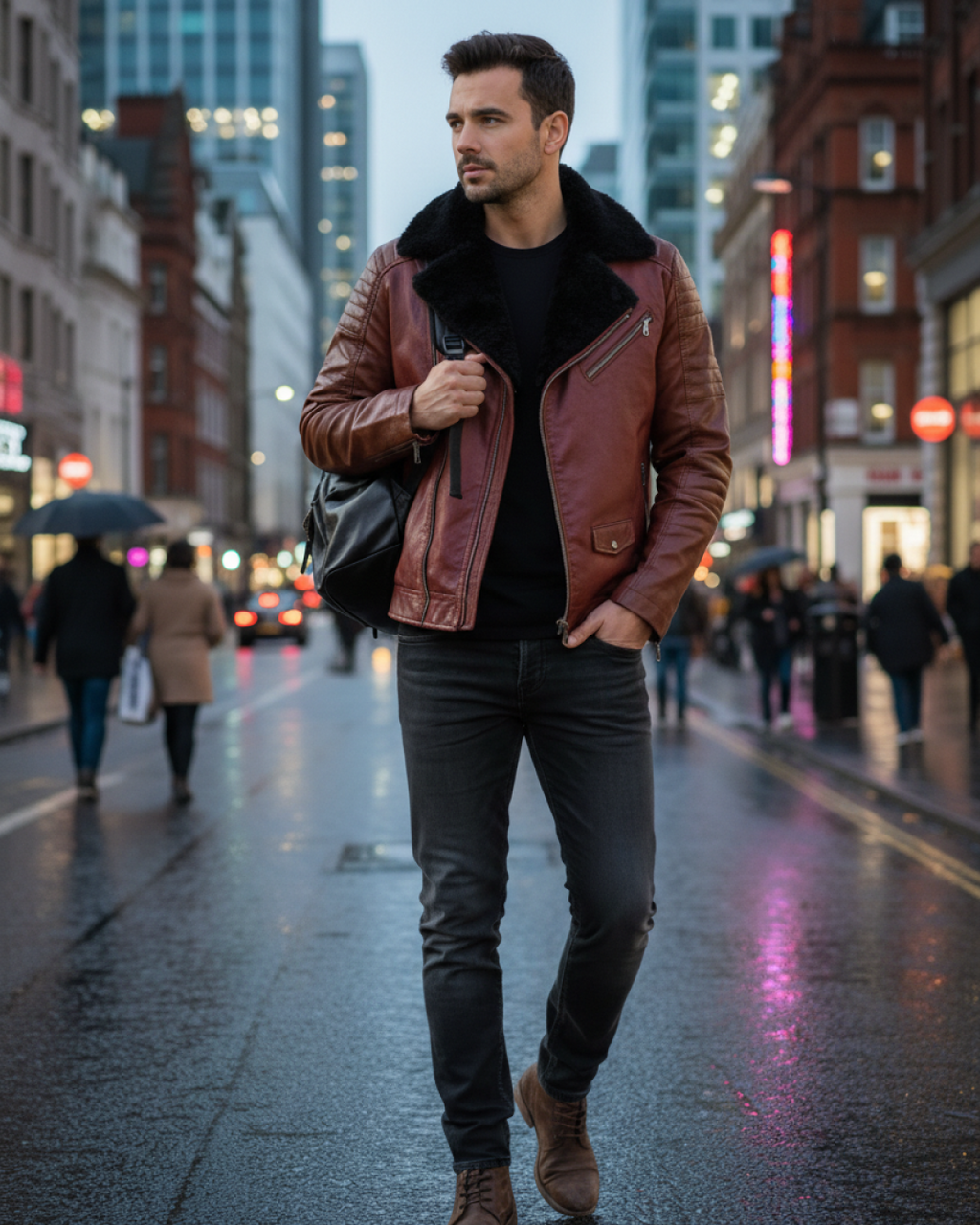 Men's Leather Jacket - Moscow