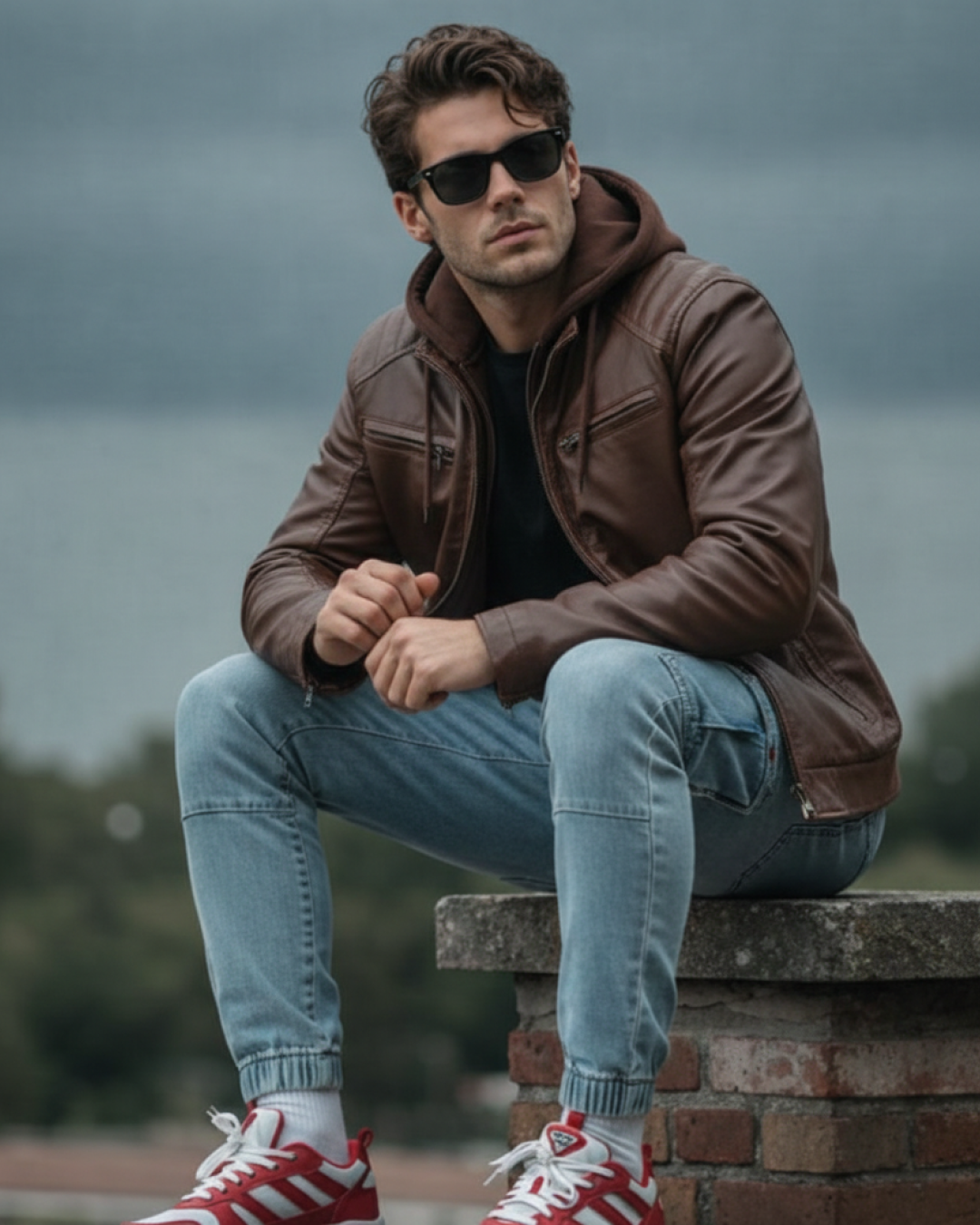 Men's Leather Jacket - Vanda