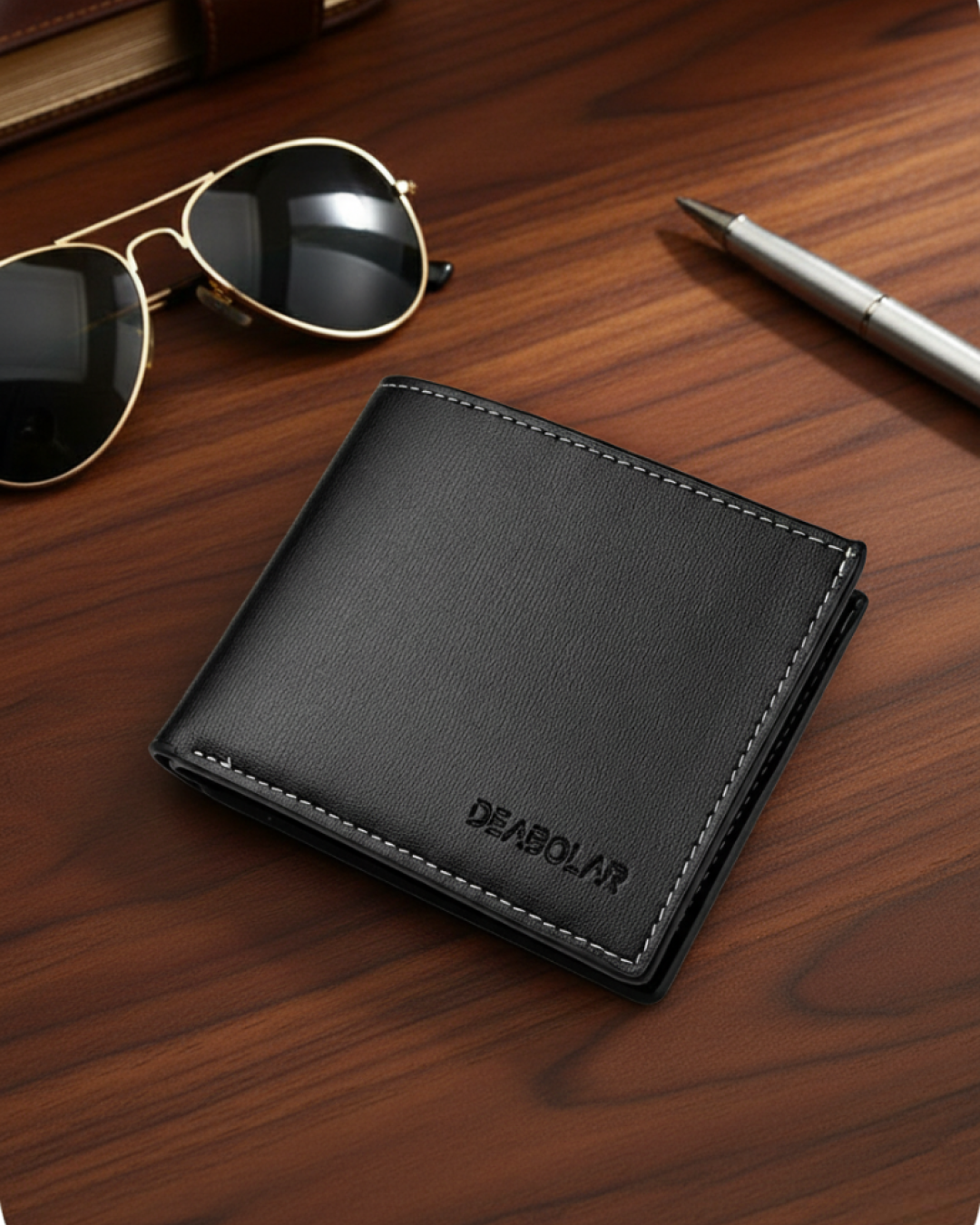 Men's Leather Wallet - Dijon